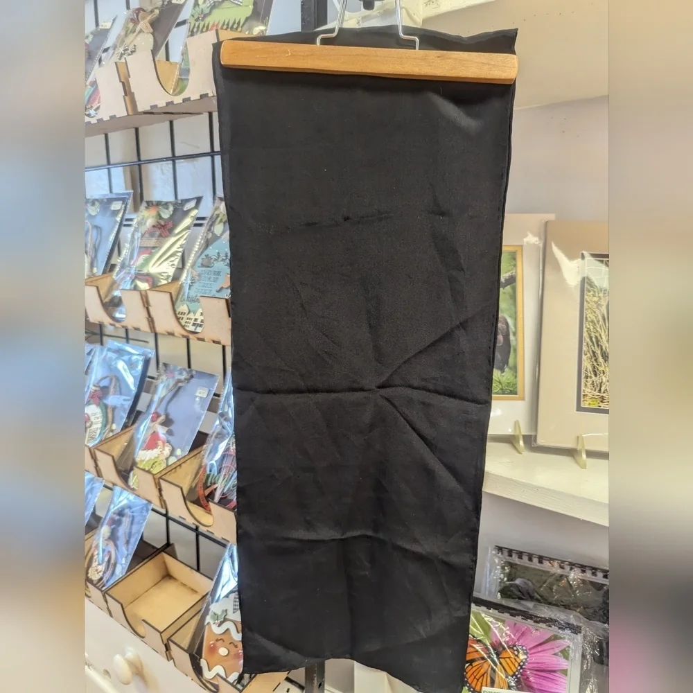 🖤 Silk Vintage Rectangle Scarf Fairy Grunge whimsigoth has pin holes